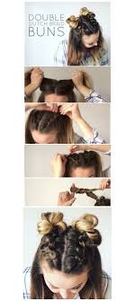 Spray the teased sections with a little bit of hair spray to give the hair some hold. 15 Ways To Rock The Double Bun Hairstyle Society19