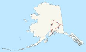 Alaska state map this map of the state of alaska includes the mainland and southeast alaska, which includes the inside passage route. Datei Interstate Alaska Map Png Wikipedia