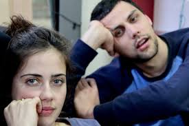 I guess what I'm saying is I never really hated you." Lydia Peckham and  Arlo Gibson as Sam and Fran in 'Uneasy Dreams and Other Things' by Lori  Leigh, Directed by Sara