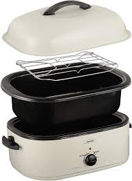 Norpro 275 adjustable roasting rack Buy Roaster Oven Electric Roaster Oven 18 Quart With Self Basting Lid Turkey Roaster Oven With Removable Pan And Rack Adjustable Temperature Control Powerful 1450w Stainless Steel Roaster Oven White Online In Turkey