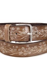 Your leather floral pattern stock images are ready. Orciani Flower Pattern Leather Belt Belts U07839floretsabbia
