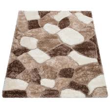 Designer teppich modern stein mauer optik in beige braun top qualität. Shaggy Teppich Wohnzimmer Beige Hochflor Stein Muster Kuschelig Weich Kaufen Bei Diva Teppich Center