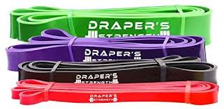 Amazon Com Draper S Strength Heavy Duty Pull Up Assist And Powerlifting Stretch Bands Add Res Assisted Pull Ups Workout Guide Powerlifting