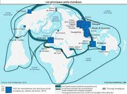 Principaux Ports Dans Le Monde Des Interfaces Au Coeur De La Mondialisation Source C Histgeographie Com D Apres Port Of Rotterdam Map World Map Website