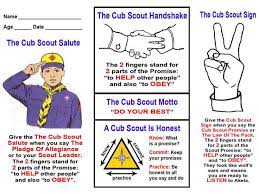 Now we will say the scout oath. Cub Scout Motto Printable Shefalitayal
