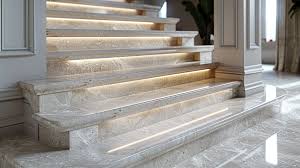 Ốp Đá Granite Trắng Sứ Mặt Đứng Cầu Thang - Sang Trọng & Đẳng Cấp - Nhà Xinh