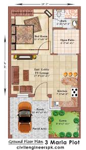 3 Marla House Plans My House Plans Model House Plan 20x30 House Plans
