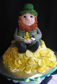Leprechaun Cake Leprechaun Is Made Of A 3 Layer Chocolate Cake Fondant Face X2f Arms X2f Legs Pile Of Gold Is A 4 St Patricks Day Cakes Themed Cakes Cake