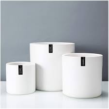 The pot you choose should also have at least one drainage hole inside the bottom. Fopamtri Plant Pot Set Matte White Ceramic Planter For Indoor Outdoor Plants Flowers Small 6 Medium 8 Large 10 Inch Modern Cylinder Flower Pot With Drainage Hole And Plug Full Glazed Finish