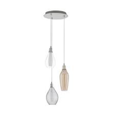 eglo pontevedra hanglamp glas 3 lampen 110 cm hanglamp binnen verlichting lampen