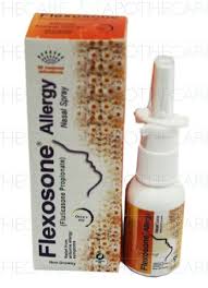 Learn about the different types of sprays, how they differ can you use nasal spray for allergies in combination? Flexosone Nasal Spray 50mcg 7 5ml