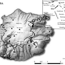 Map of island, ocean with animals emblems. Map Of The Island Of Saba With Main Topographical Features Site Names Download Scientific Diagram