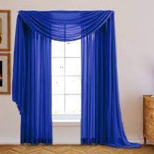 House Of Hampton Sheer Curtain Panels Curtains Royal Blue Curtains Drapes Curtains