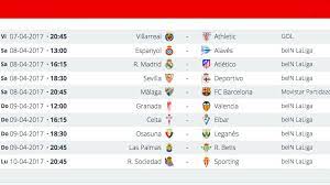 Jornada 25 (del 23 al 26 de febrero). Liga Santander Resultados Clasificacion Horarios Y Canal De Television De La Jornada 31