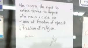 Résultat de recherche d'images pour "“We reserve the right to refuse service to anyone”"