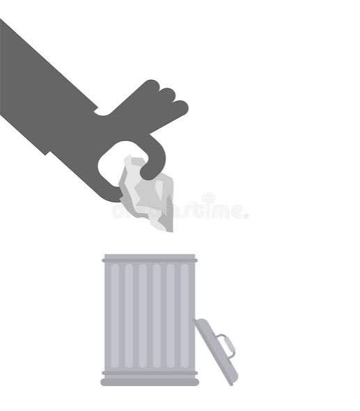 Müll in Müll Werfen. Hand Wirft Müll in Mülleimer Vektor Abbildung - Illustration von ikone, erhaltung: 263242588