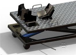 Worlds Best Motorcycle Lift Table Plans For Home And Professional Motorcycle Mechanics And Builders Motorcycle Lift Table Lift Table Bike Lift