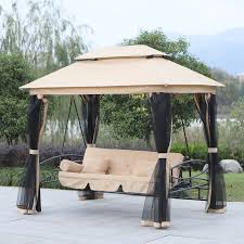 This attractive wood daybed presents a classic look with a touch of whimsy. 3 In 1 Patio Swing Gazebo Canopy Daybed Hammock Canopy Tent Outdoor Furniture 842525120470 Ebay