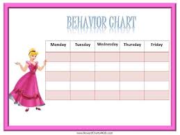 free princess behavior chart editable and printable