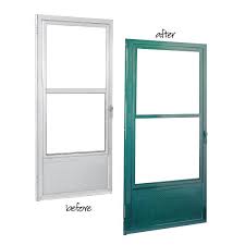 Revive A Drab Door Metal Screen Doors Painted Screen Doors Storm Door Makeover