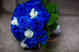 Flower Power Ramos De Novia De Color Azul Ramo De Rosa Azul Flores Boda