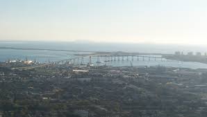 1968 photo of the coronado bridge being built. San Diego Coronado Bridge