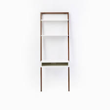 Finished in distressed gray and complemented by brilliant white accents, the desk features spacious upper shelves for storing books, showcasing decor and more. Ladder Shelf Desk