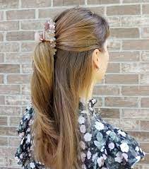 Zhooch Hair Claw Clip Phlox Flower Hair Jaw Butterfly Hair Clip With Inner Teeth Premium Quality P Long Hair Styles Long Hair Highlights Thick Hair Styles