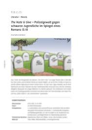 Give definition, to present voluntarily and without expecting compensation; The Hate U Give Polizeigewalt Gegen Schwarze Jugendliche Im Spiegel Eines Romans Raabits Online