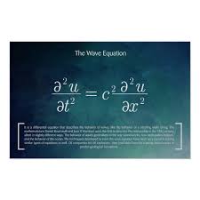 The Wave Equation Math Poster Zazzle Com Wave Equation Math Poster Transformations Math