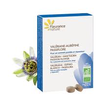 405 mg d'extrait d'aubépine (somminté fleurie) titré à 1,8% de vitexine, soit 7,3 mg de vitexine. Valeriane Aubepine Passiflore Bio Fleurance Nature