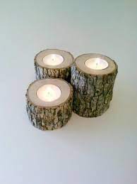 Diy Oak Log Tea Light Candle Holder Rustic Wedding Candle Rustic Decor Tea Light Candle Holder Keywo Log Candle Holders Log Candles Tealight Candle Holders