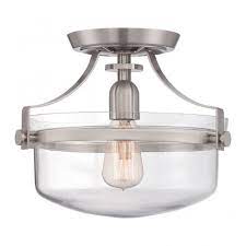 It has a vintage design which is suitable for living room, workshop, restaurant or art gallery. Vintage Industrial Semi Flush Ceiling Light In Brushed Nickel