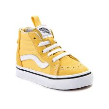 Black And Yellow Vans Shoes Toddler Vans Sk8 Hi Zip Skate Shoe Yellow 99498197 Size 8 Baby Girl Shoes Boy Shoes Cute Baby Shoes