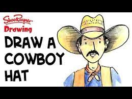 How To Draw A Cowboy Hat Stetson Cowboy Drawing Easy How To Draw A Cowboy Hat Cowboy Art