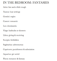 We bet most you do. Zodiac Astrology Bedroom Fantasies Of The Signs Zodiac Capricorn Love Pisces