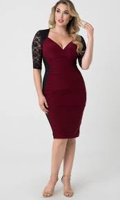 Black And Burgundy Dress Valentina Lace Illusion Cocktail Dress Black Burgundy Womens Plus Size Evening Dresses Plus Size Plus Size Dresses Short Dresses