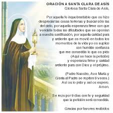 Clara de asís is a composer, performer and sound artist. Oracion Santa Clara De Asis Home Facebook