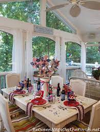 If you are planning a 4th of july holiday celebration you are sure to need ideas for setting a patriotic table. A Patriotic Celebration Table Setting Between Naps On The Porch