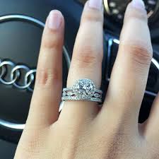 Image Result For Round Halo Wedding Set Moissanite Engagement Ring Halo Round Halo Engagement Rings Sterling Silver Rings Set