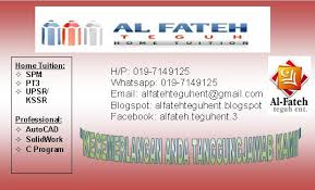 Melanjutkan pelajaran dalam diploma seni reka fesyen (fashion design). Al Fateh Teguh Home Tuition Home Facebook
