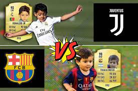 The first or maternal family name is da silva and the second or paternal family name is santos. Db Sports Ronaldo Jnr Vs Messi Jnr Facebook
