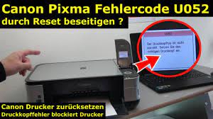 Don't print many pages a week, and then mainly b/w or greyscale. Canon Pixma Druckkopf Fehler U052 Error Canon Drucker Reset Mit 4k Video Tuhl Teim De