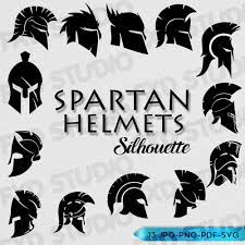 Spartan Helmets Silhouettes Clip Art Image Spartan Helmets Etsy Spartan Helmet Silhouette Clip Art Helmet Drawing