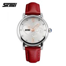 Jual Jam Tangan Wanita Skmei Casual Ladies Leather Strap Original 9095cl Jam Tangan Kulit Jam Tangan Wanita Aksesoris