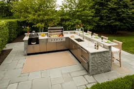 The popularity of outdoor kitchens and dining makes finding prefabricated outdoor kitchen kits and. L Shaped Outdoor Kitchen Design Inspiration Danver Jessica Swierczek L Shaped Outdoor K Outdoor Kitchen Design Layout Kitchen Design Diy Backyard Kitchen