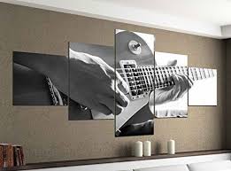 Badezimmer fliesen bilder top modern, zeitlos und hochwertig: Leinwandbild 5 Tlg 200cmx100cm Gitarre Country Gitarrist Musik Schwarz Weiss Bilder Musik Bilder Art Musik Spruche Instrumente Leinwandbilder Leinwand Bilder