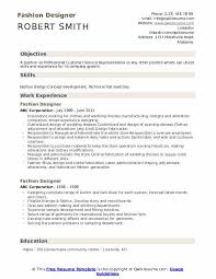 Fashion Designer Resume Samples Qwikresume