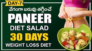 Paneer Diet Salad Healthy Diet Recipes For Weight Loss Weight Loss Diet Recipes In Telugu Youtube