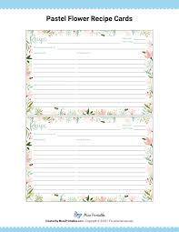 Free Printable Recipe Cards Featuring A Pastel Flower Pattern The Cards Are Editable In Adobe R Recipe Cards Template Recipe Cards Recipe Cards Printable Free